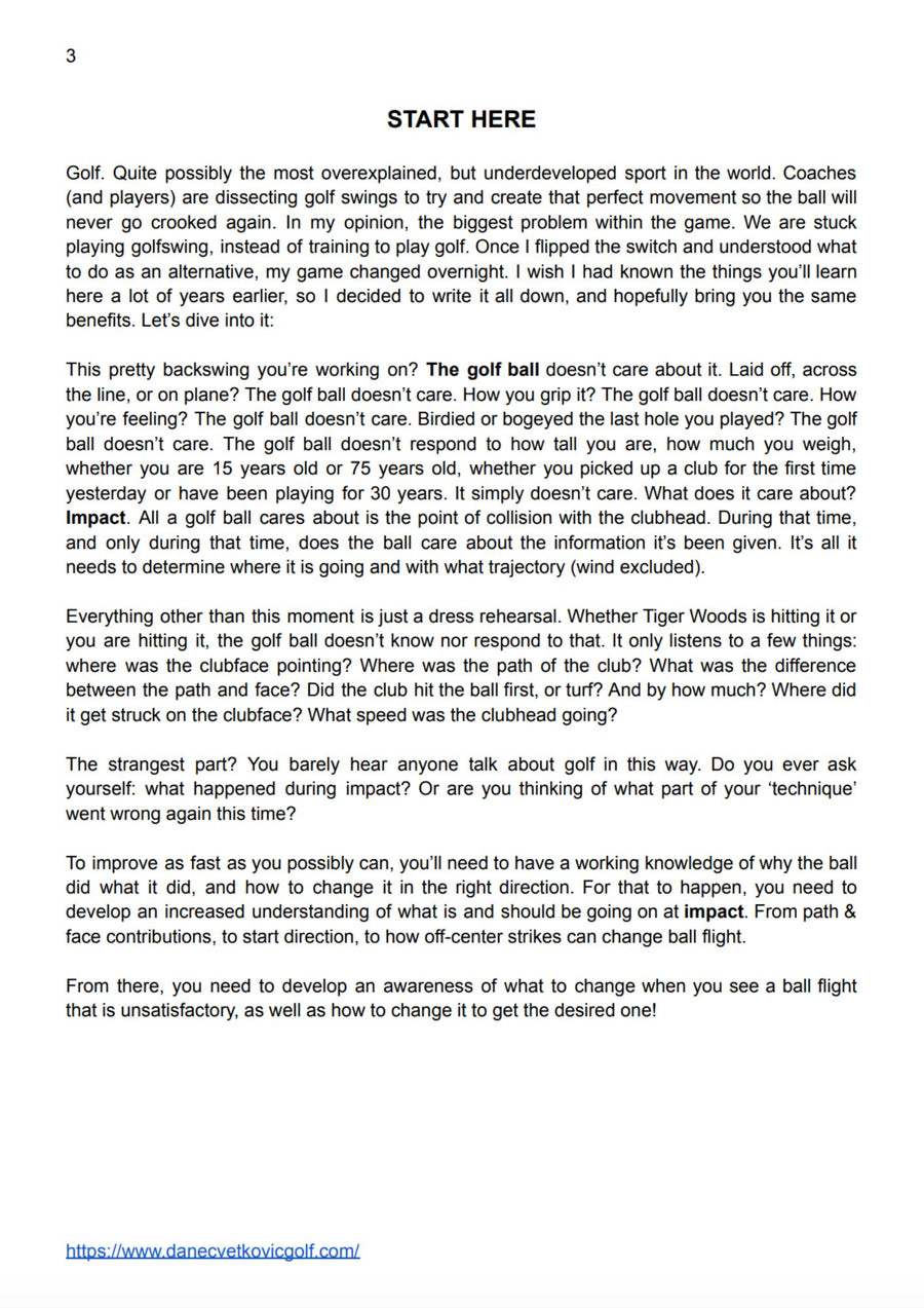 Dane Golf | The Art of Practice