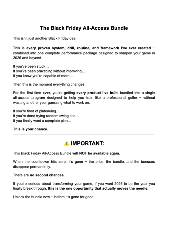 Black Friday: All-Access Bundle